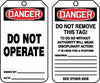 Accuform Signs MDT189CTP  5 3/4'' X 3 1/4'' 10 mils PF-Cardstock Accident Prevention Safety Tag DANGER DO NOT OPERATE With Do Not Remove Tag Warning On Back (25 Per Pack) (1 Pack)