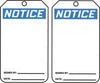 Accuform Signs MNT101PTP  5 7/8'' X 3 1/8'' 15 mils RP-Plastic Accident Prevention Blank Tag NOTICE (25 Per Pack) (1 Pack)