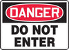 Accuform Signs MADM139VS  10'' X 14'' Black, Red And White 4 mils Adhesive Vinyl Admittance And Exit Sign ''DANGER DO NOT ENTER'' (1/EA)