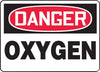 Accuform Signs MCHL168VS  7'' X 10'' Black, Red And White 4 mils Adhesive Vinyl Chemicals And Hazardous Materials Sign ''DANGER OXYGEN'' (1/EA)