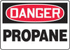 Accuform Signs MCHL206VP  10'' X 14'' Black, Red And White 0.055'' Plastic Chemicals And Hazardous Materials Sign ''DANGER PROPANE'' With 3/16'' Mounting Hole And Round Corner (1/EA)