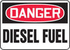 Accuform Signs MCHL226VS  10'' X 14'' Black, Red And White 4 mils Adhesive Vinyl Chemicals And Hazardous Materials Sign ''DANGER DIESEL FUEL'' (1/EA)