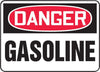 Accuform Signs MCHL245VA  10'' X 14'' Black, Red And White 0.040'' Aluminum Chemicals And Hazardous Materials Sign ''DANGER GASOLINE'' With Round Corner (1/EA)