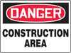 Accuform Signs MCRT101VS  7'' X 10'' Black, Red And White 4 mils Adhesive Vinyl Admittance And Exit Sign ''DANGER CONSTRUCTION AREA KEEP OUT'' (1/EA)