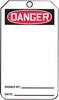Accuform Signs MDT260LTP  5 3/4'' X 3 1/4'' Black, Red And White HS-Laminate Accident Prevention Blank Tag ''DANGER'' With Pull-Proof Metal Grommeted 3/8'' Reinforced Hole And OSHA Header (25 Per Pack) (1 Pack)