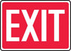 Accuform Signs MEXT518VS  10'' X 14'' White And Red 4 mils Adhesive Vinyl Admittance And Exit Sign ''EXIT'' (1/EA)