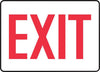 Accuform Signs MEXT906VS  10'' X 14'' Red And White 4 mils Adhesive Vinyl Admittance And Exit Sign ''EXIT'' (1/EA)