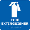 NMC ADA14WBL-ADA, BRAILLE, FIRE EXTINGUISHER, BLUE, 8X8 (1 EACH)