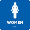 NMC ADA2WBL-ADA, BRAILLE, WOMEN, BLUE, 8X8 (1 EACH)