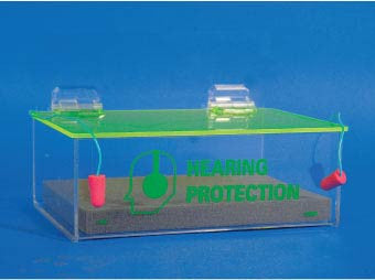 NMC AEP-2-ACRYLIC DISPENSER, EAR PLUGS, WITH COVER, 3h x 9w, 6d (1 EACH)