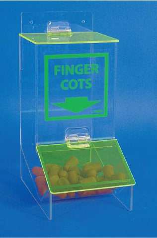 NMC AFC1-ACRYLIC, FINGER COT DISPENSER WITH COVER, 11.25h x 6w x 9d (1 EACH)