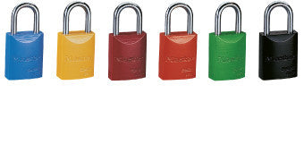 NMC AL1G-ALUMINUM PADLOCKS, GREEN, 1 1/16 SHACKLE CLEARANCE (1 EACH)