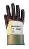 Ansell 285812 Size 7 Metalist Medium Duty Cut Resistant Brown Nitrile Foam Palm Coated Work Gloves With Two Piece DuPont Kevlar And Cotton Liner And SafetyCuff  (1/PR)