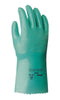 Ansell 217800 Size 7 Green Sol-Knit 12" Cotton Interlock Knit Lined Supported Nitrile Chemical Resistant Gloves With Rough Finish And Gauntlet Cuff  (1/PR)