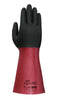 Ansell 58-530-11 Size 11 Black And Red AlphaTEC 12" Knit Lined Acrylic Lined 13 mil Supported Nitrile Chemical Resistant Gloves With Ansell GRIP Technology Finish And Gauntlet Cuff  (1/PR)