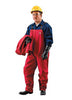 Ansell 966409 Medium Red Sawyer-Tower CPC Polyester Trilaminate Gore Fabric Chemical Protection Bib Overalls  (1/EA)