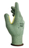 Ansell 70-761-8 Size 8 Green Vantage Medium Weight Cut Resistant Gloves With Knit Wrist, Kevlar Poly Cotton Lined And Reinforced Thumb Crotch  (1/PR)