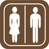 NMC AS57-REST ROOMS, 3 1/2X3 1/2, .125 ACRYLIC (1 EACH)