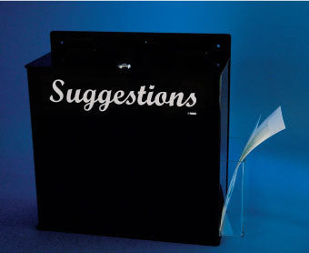NMC ASB-ACRYLIC SUGGESTIONS BOX, 12h x 11.75w x4 3/4d (1 EACH)