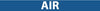 NMC B1282B-PIPEMARKER,AIR, 1X9, 3/4 LETTER,  PS VINYL (PAK OF 25)