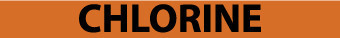 NMC B1284O-PIPEMARKER, CHLORINE, 1X9, 3/4 LETTER,  PS VINYL (PAK OF 25)