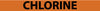 NMC B1284O-PIPEMARKER, CHLORINE, 1X9, 3/4 LETTER,  PS VINYL (PAK OF 25)
