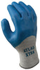 SHOWA Best Glove 305M-08 Size 8 Atlas XTRA 305 10 Gauge Light Weight General Purpose Abrasion Resistant Blue Natural Latex Palm And Knuckle Coated Work Gloves With Light Gray Seamless Cotton And Polyester Knit Liner And Elastic Knit Wrist  (1/PR)