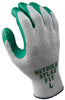 SHOWA Best Glove 350L-09 Size 9 Atlas Fit 350 10 Gauge Light Weight Cut Resistant Dark Green Nitrile Palm Coated Work Gloves With Light Gray Seamless Cotton And Polyester Knit Liner And Elastic Knit Wrist  (1/PR)
