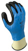SHOWA Best Glove 377M-07 Size 7 Foam Grip 377 13 Gauge Oil And Chemical Resistant Black And Blue Nitrile Foam Fully Dipped Palm Coated Work Gloves With White Polyester And Nylon Liner And Elastic Knit Wrist  (1/PR)