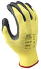 SHOWA Best Glove 4560-07 Size 7 Zorb-IT Ultimate Cut Resistant Gray Nitrile Dipped Palm Coated Work Gloves With Yellow Seamless Kevlar Knit Liner And Elastic Cuff  (1/PR)