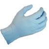 SHOWA Best Glove 7500PFL Large Blue 9 1/2" 4 mil Nitrile Ambidextrous Economy Grade Powder-Free Disposable Gloves With Pebbled Finish And Rolled Cuff (100 Each Per Box)  (1/BX)