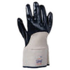 SHOWA Best Glove 7066R-09 7066R-09 Size 9 Nitri-Pro Heavy Duty Liquid Resistant Navy Nitrile Impregnation Palm Coated Work Gloves With White Cotton And Jersey Liner And Safety Cuff  (1/PR)