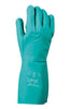 SHOWA 730-11 Best Glove Size 11 Green Nitri-Solve 13'' Flock Lined 15 mil Unsupported Nitrile Fully Coated Chemical Resistant Gloves With Bisque And Textured Finish And Gauntlet Cuff (Chlorinated) (1 Pair)
