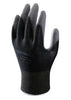 SHOWA Best Glove BO500B-M Medium SHOWA 13 Gauge Abrasion Resistant Dark Gray Polyurethane Palm Coated Work Gloves With Black Seamless Nylon Knit Liner And Knit Wrist  (1/PR)