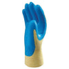 SHOWA Best Glove KV300S-07 Size 7 Atlas Grip Cut Resistant Blue Natural Rubber Palm Coated Work Gloves With Yellow Seamless Kevlar Knit Liner And Knit Wrist  (1/PR)