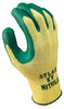 SHOWA Best Glove KV350M-08 Size 8 Atlas 10 Gauge Cut Resistant Green Nitrile Dipped Palm Coated Work Gloves With Yellow Seamless Kevlar Knit Liner  (1/PR)