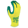 SHOWA Best Glove S-TEX350M-08 Size 8 S-TEX 350 10 Gauge Cut Resistant Green Nitrile Palm Coated Work Gloves With Hi-Viz Yellow Seamless Hagane Coil Liner And Knit Wrist  (1/PR)