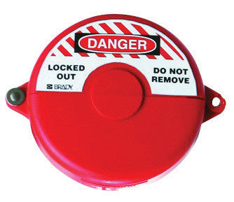 Brady 65561 Red Injection Molded Polypropylene Small Gate Valve Lockout With 3/8'' Shackle (1/EA)