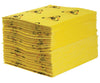 Brady CH100 15'' X 19'' SPC Yellow 1-Ply Meltblown Polypropylene Dimpled Perforated Full Size Heavy Weight Sorbent Pad (1/EA)