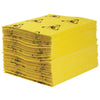 Brady CH200 15'' X 19'' SPC Yellow 1-Ply Polypropylene Perforated Heavy Weight Sorbent Pad, Perforated Every 7.5'' (200/EA)