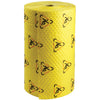Brady CH303 30'' X 300' SPC Yellow 1-Ply Polypropylene Perforated Medium Weight Sorbent Roll, Perforated Every 15'' And Up The Center (1/EA)