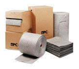 Brady MRO50 30'' X 30'' SPC MRO Plus Gray 3-Ply Meltblown Polypropylene Dimpled Perforated Jumbo Size Heavy Weight Sorbent Pad (100 Per Case) (1 Bale)