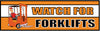 NMC BT33-BANNER, WATCH FOR FORKLIFTS, 3FT X 10FT (1 EACH)