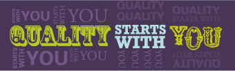 NMC BT47-BANNER, QUALITY STARTS WITH YOU, 3FT X 10FT (1 EACH)