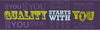 NMC BT47-BANNER, QUALITY STARTS WITH YOU, 3FT X 10FT (1 EACH)