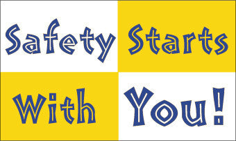 NMC BT523-BANNER, SAFETY STARTS WITH YOU, 3FT X 5FT (1 EACH)
