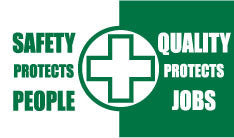 NMC BT531-BANNER, SAFETY PROTECTS PEOPLE QUALITY PROTECTS JOBS, 3FT X 5FT (1 EACH)