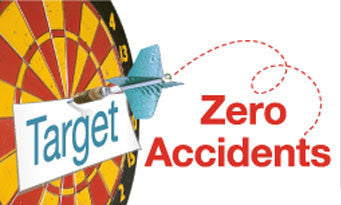 NMC BT541-BANNER, TARGET ZERO ACCIDENTS, 3FT X 5FT. (1 EACH)
