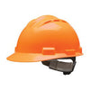 Bullard 62HOR Hi-Viz Orange Standard S62 HDPE Cap Style Hard Hat With Flex Gear 4 Point Ratchet Suspension, Accessory Slots, Absorbent Cotton Brow Pad, And Chin Strap Attachment (20/EA)