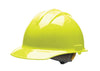 Bullard 30HYR Hi-Viz Yellow Class E or G Type I Classic C30 3000 Series HDPE Cap Style Hard Hat With 6-Point Ratchet Suspension, Accessory Slots, Chin Strap Attachment And Absorbent Cotton Brow Pad  (1/EA)
